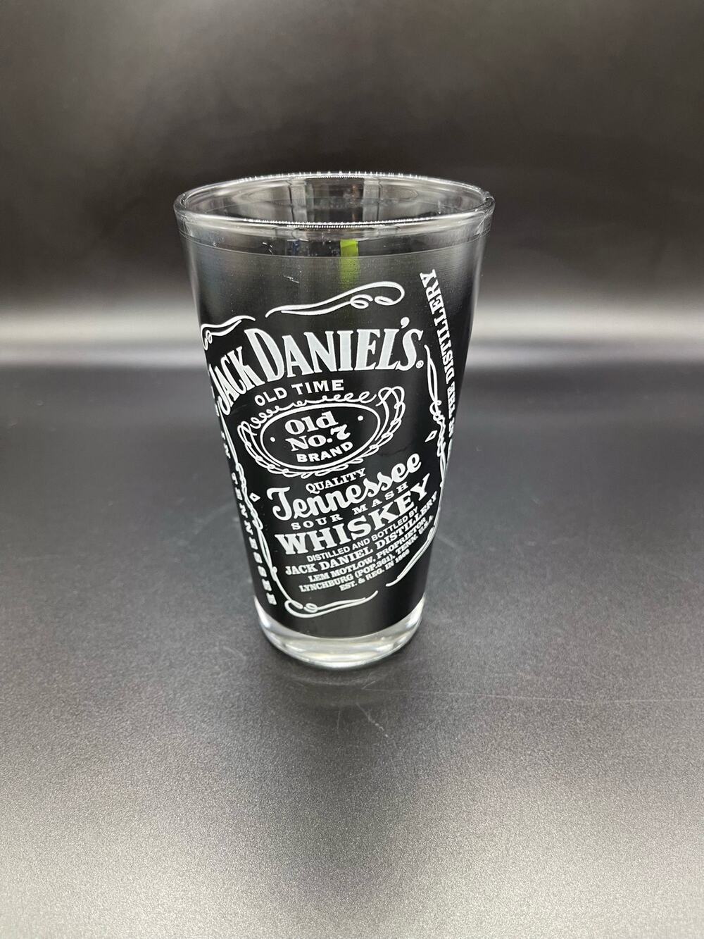 Jack Daniels Cocktail Drinking Pint Beer Glass Old #7 Tennessee Whiskey